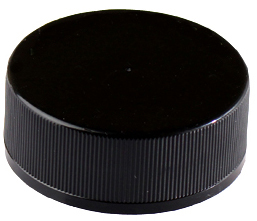 CHILD RESISTANT - RIBBED - BLACK NO TEXT - FOIL LINED CAPS