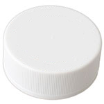 CHILD RESISTANT - RIBBED- WHITE NO TEXT - FOIL LINED CAPS