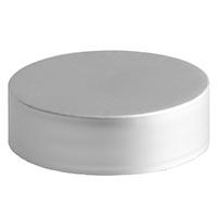 Child Resistant - Metallized Smooth Sided - No Text - Foil Lined Closures - Matte Silver CAPS