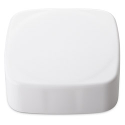 CHILD RESISTANT SMOOTH SIDED SQUARE FOIL LINED - NO TEXT -  WHITE MATTE CAPS