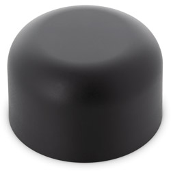 TALL DOME CHILD RESISTANT CLOSURES - NO TEXT - PE LINED BLACK MATTE CAPS