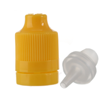 ELIQUID CHILD RESISTANT AND TAMPER EVIDENT OVERCAP - YELLOW WITH LONG TIP PLUG CAPS